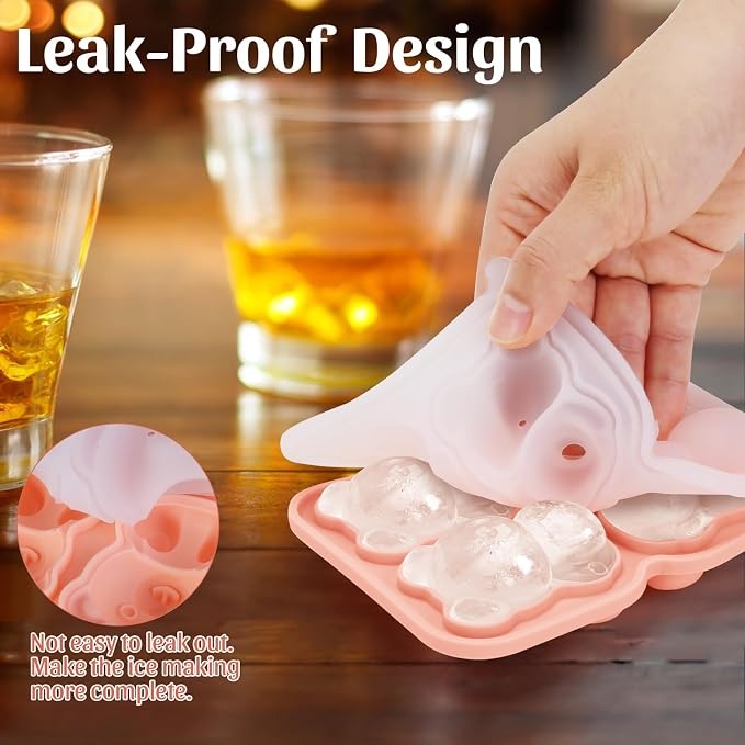 Silicone Ice Cube Tray, Bear 3D Large Ice Cube Molds - Image 5