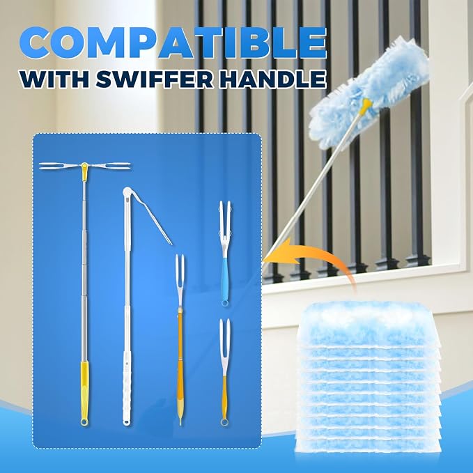 Duster Refills Compatible with Swiffer Duster Refill Heavy Duty, 50 Refills & 5 - Image 3