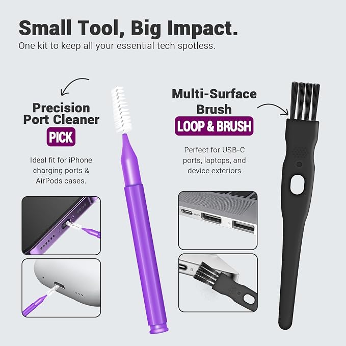 Cleaning Kit for Cell Phone and Headphone Charging Port, USB C, Cleaner Tool - Image 5