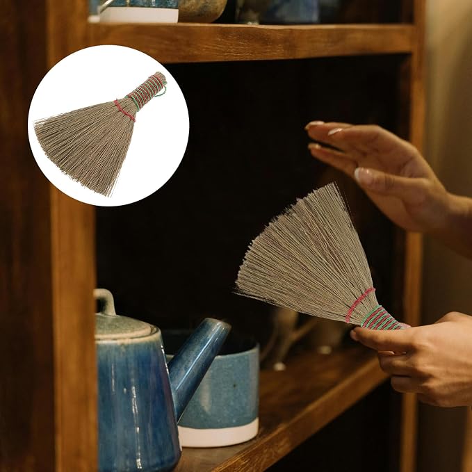 BESPORTBLE Natural Corn Bristle Handheld Broom - Image 9