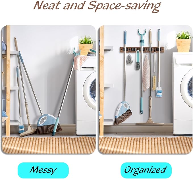 Mop and Broom Holder Wall Mount - Image 4