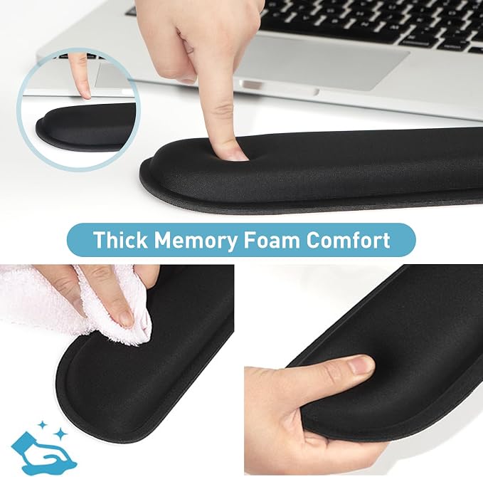Yolanda Keyboard Wrist Rest Memory Foam, Easy Typing Pain Relief, Keyboard - Image 3