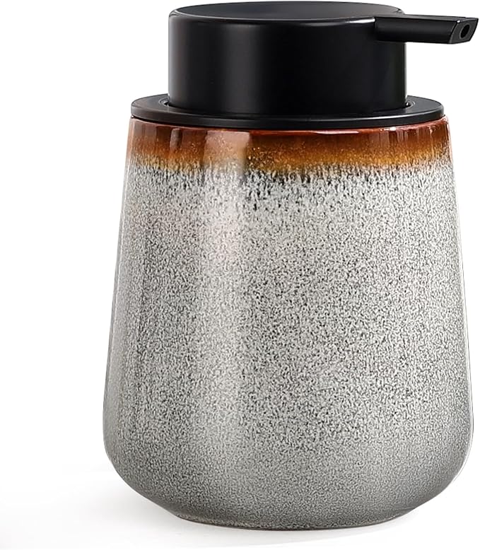 INGOFIN Ceramic Lotion Dispenser - 12 oz Refillable Hand Soap Dispenser Bathroom by INGOFIN