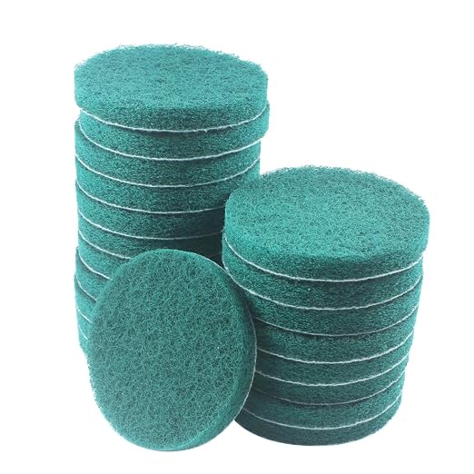 5 Inch 180 Grit Drill Brush Scrubber Scouring Pads, Random Orbital Sander by JUNLIXN