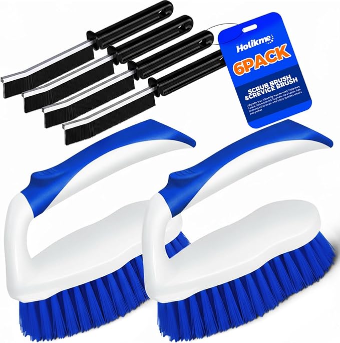 Scrub Brush - 6 Pack, Scrub Brushes by Holikme