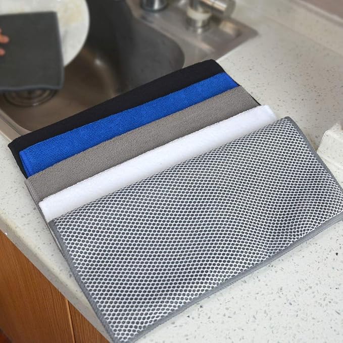 SINLAND Microfiber Dish Cloth for Washing Dishes Best Kitchen Washcloth Dish - Image 6
