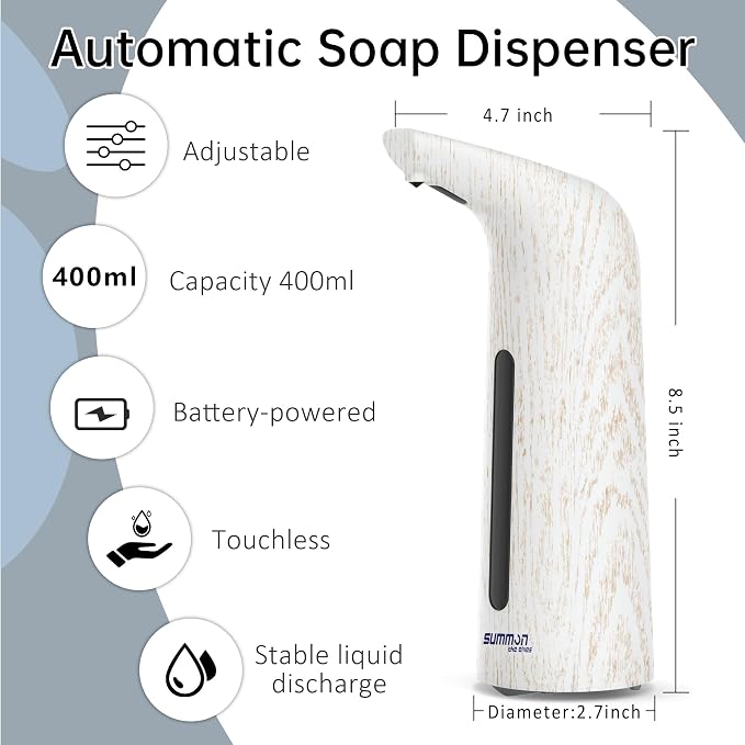 Automatic Soap Dispenser Touchless, 400ML Hand & Dish Countertop Electric - Image 2