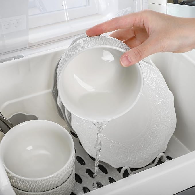 Dish Drying Rack, Plastic Plate Cup Dryer Holder - Image 5