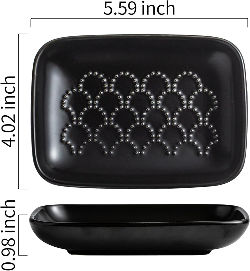 Gomakren Soap Dish for Shower, Ceramic Soap Dishes for Bar Soap Sponge - Image 2