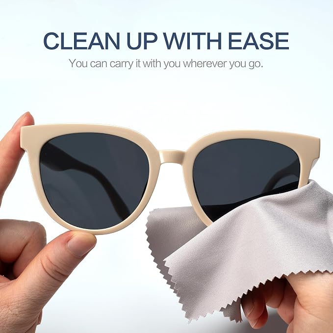 Vemiss 6 Pack Microfiber Glasses Cleaning Cloth, Wipes Lens Eyeglasses & Screens - Image 3