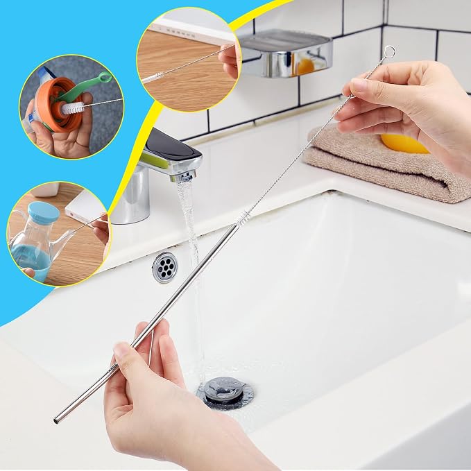 5 Pack Bottle Cleaning Brush Set, Stainless Steel Scrub Cleaner Brush - Image 6