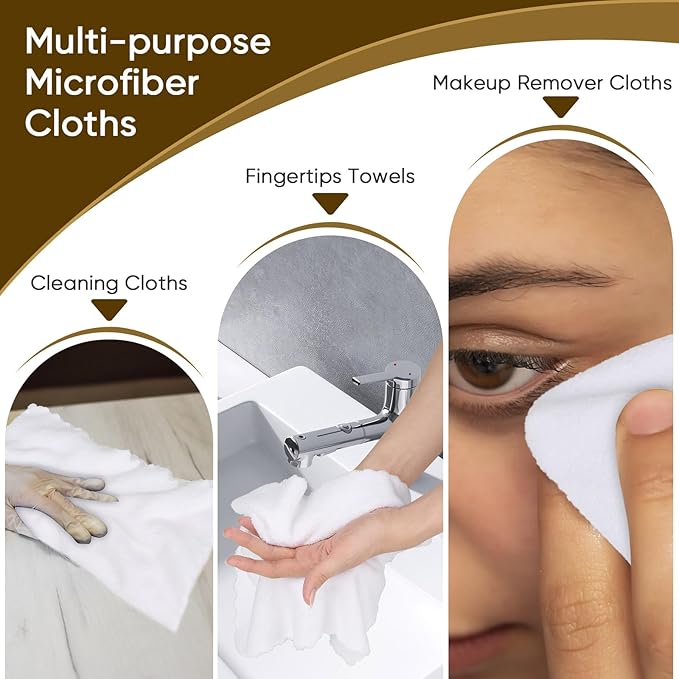 Orighty Washcloths 48 Pack, Ultra Soft Face Cloths 12 x 12 inch, Absorbent & - Image 4
