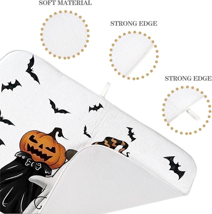 Halloween Dish Drying Mat 18 x 24 Inch Ghost Spooky Jack-O'-Lantern Pumpkin - Image 7