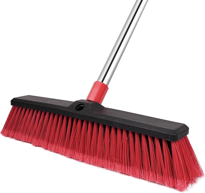 18” Push Broom with 70” Adjustable Handle by Unknown