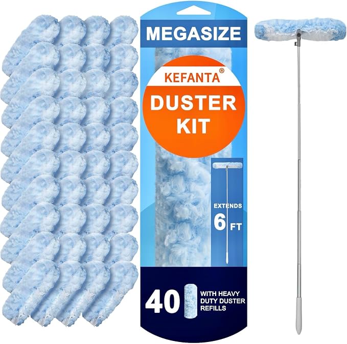 KeFanta Duster Refill Kit with 6 ft Super Extendable Handle Compatible with by KeFanta