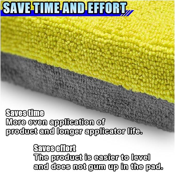 12PCS Ceramic Coating Applicator Sponge, 4.13'' x 1.84'' Microfiber Car - Image 4