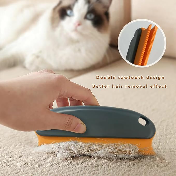 Pet Hair Removal Set with Double-Sided Carpet Brush, Dustpan and Comb, - Image 3