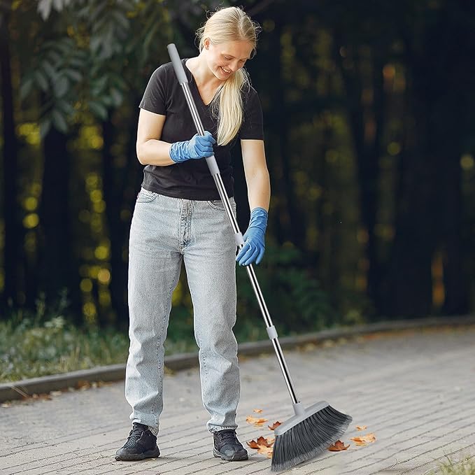 Broom, Outdoor Brooms for Sweeping Indoor, Adjustable 55" Pet Hair Removal Hevy - Image 8