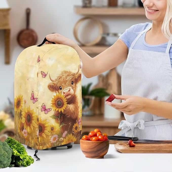 Calf Sunflower Blender Cover Kitchen Coffee Maker Cover Dust Protection Home Decor for Blender Food Processor juicer Easy to Install Kitchen Appliance Cloth Cover