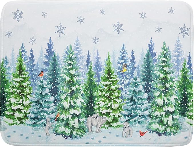Winter Bear Bird Dish Drying Mat by Giwawa