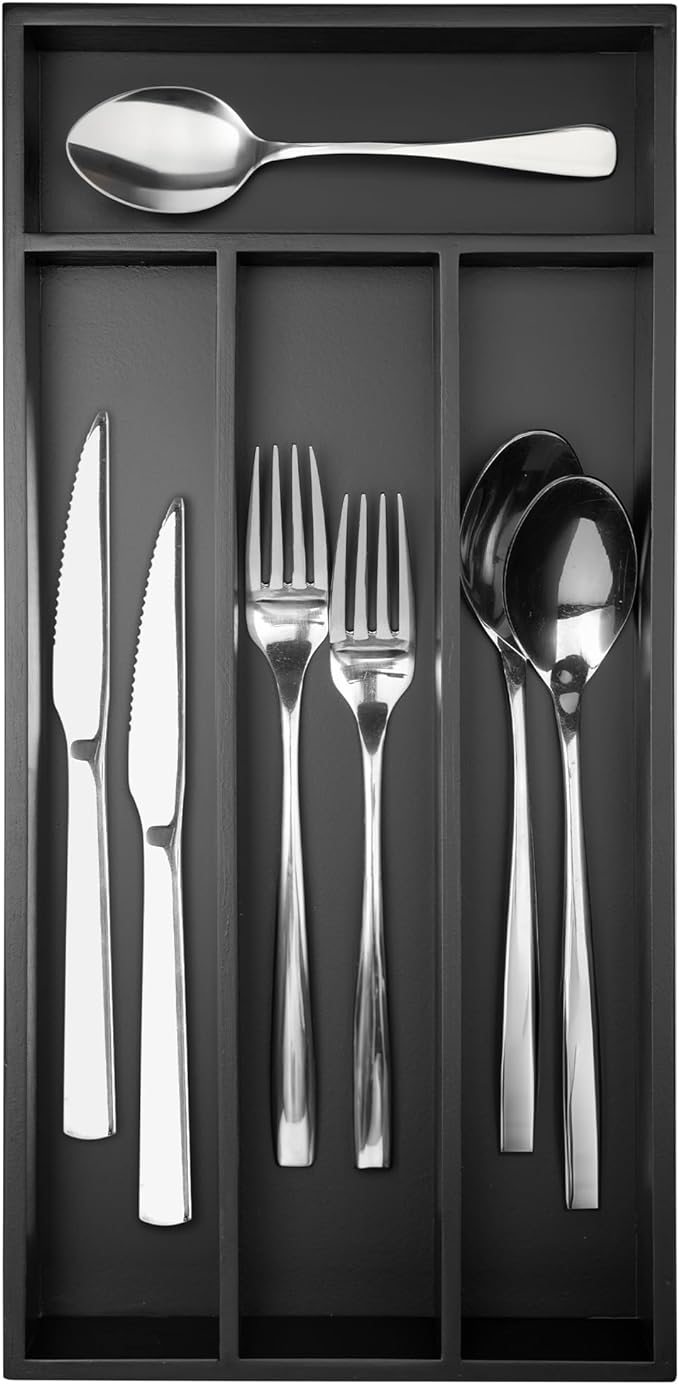 Silverware Organizer Small Bamboo Kitchen Drawer Organizer Utensil Organizer by Conflech
