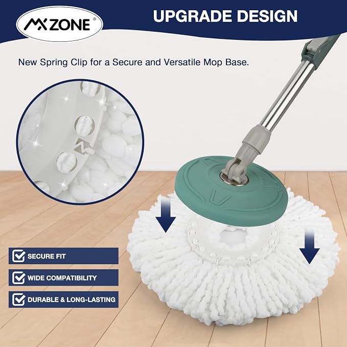 Spin Mop Replacement Head for Hurricane 360° Spin Mop Systems, Microfiber Spin - Image 5