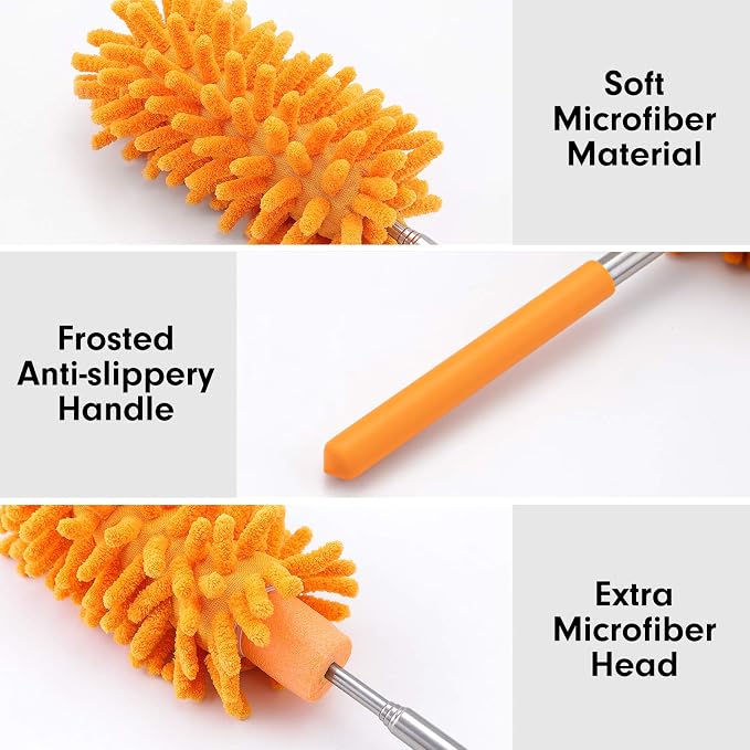 Microfiber Duster for Cleaning, Tukuos Hand Washable Dusters - Image 3