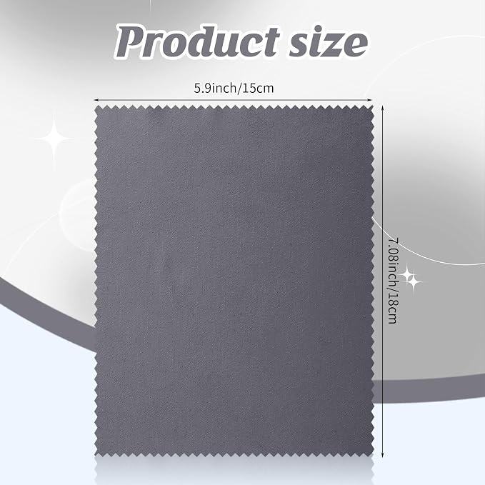Treela 200 Pcs Microfiber Glasses Cleaning Cloth 6 x 7'' Eyeglasses Cleaner - Image 2
