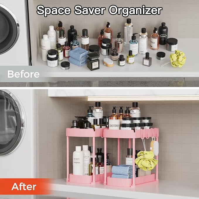 2 Pack Multi-Purpose Pull-Out Storage Organizers, Under Sink Organizers and - Image 5