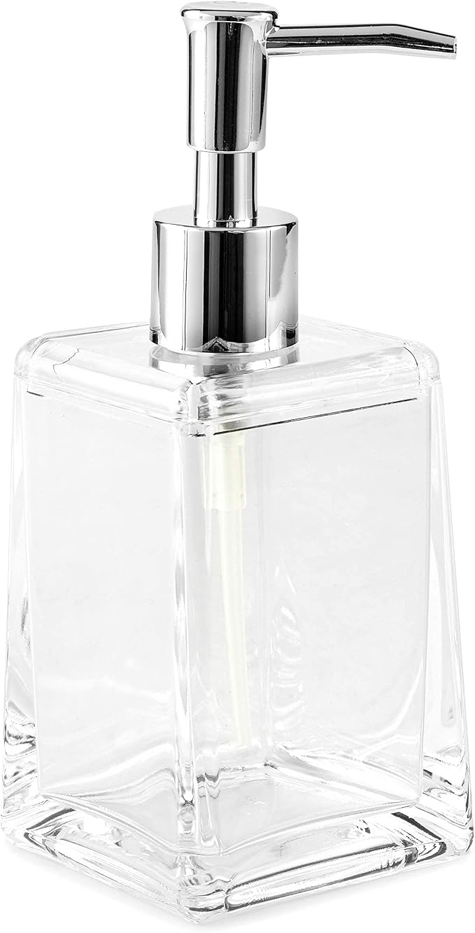 Huang Acrylic Clear Square Tapered Soap Dispenser Crystal Clear Acrylic | by HuangAcrylic