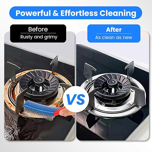 4 Pack Wire Brush for Rust Removal & Paint Removal, Heavy Duty Stainless Steel - Image 4
