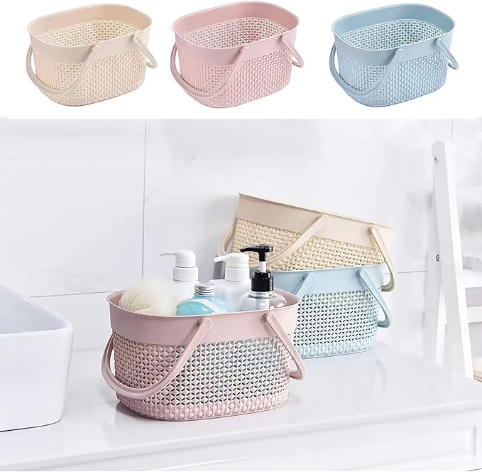rejomiik Portable Shower Caddy Basket, Plastic Organizer Storage Tote - Image 2