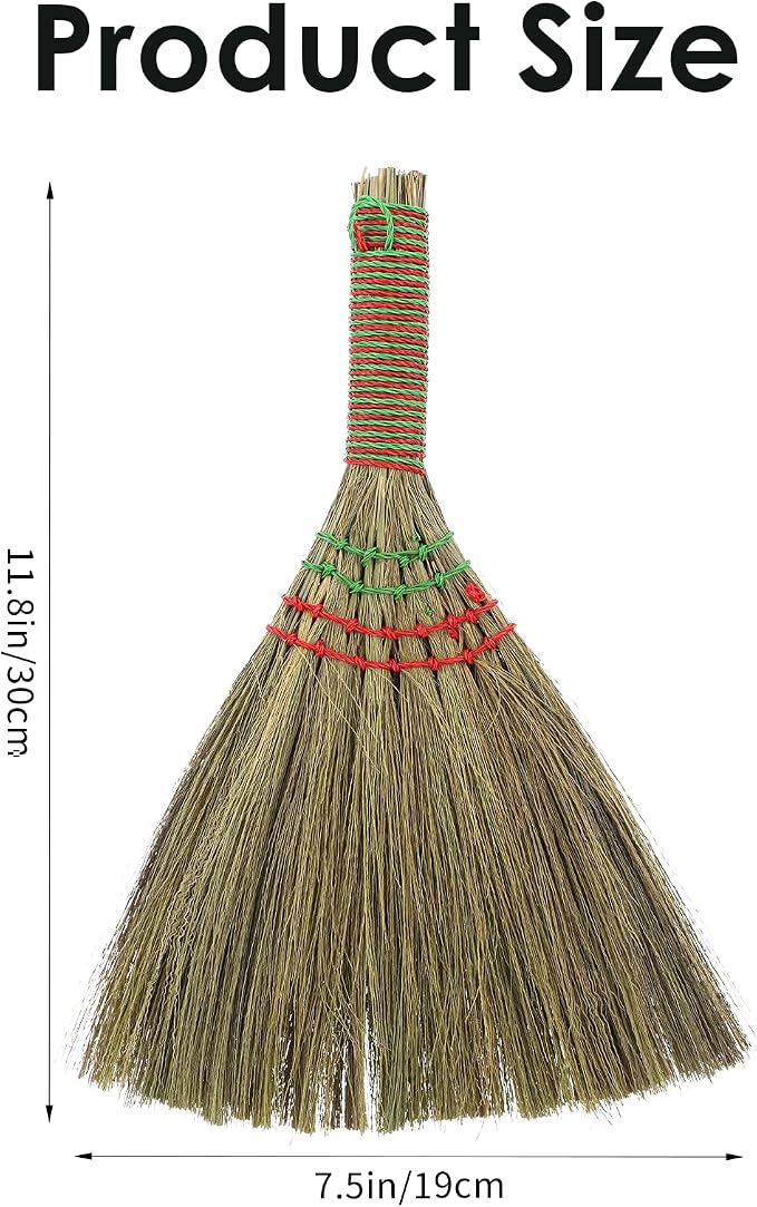 Small Natural Whisk Broom Straw Soft Broomstick - Image 2