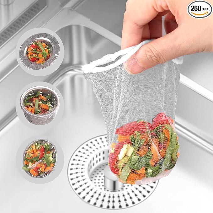 250 PCS Kitchen Sink Strainer Mesh Bag Suitable by Unknown