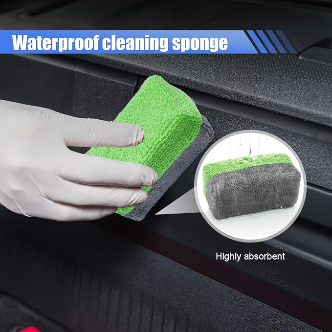 12PCS Ceramic Coating Applicator Sponge, Microfiber Rectangular Auto Polishing - Image 5