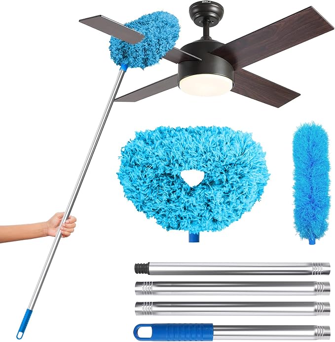 DRQ Ceiling Fan Cleaner Duster, 2 Pack Reusable Microfiber Duster by DRQ