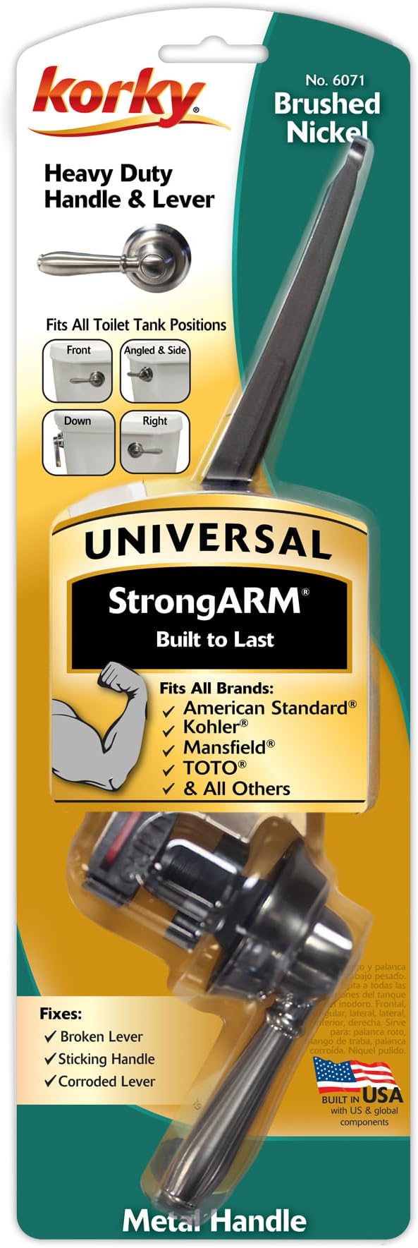 Korky Strong Arm Metal Toilet Handle and Lever - Image 7