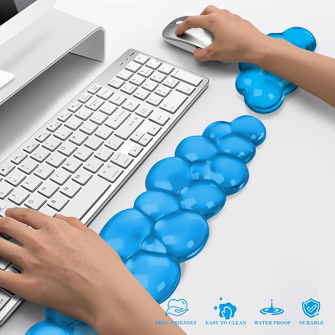 Gel Cloud Keyboard and Mouse Wrist Rest, Cute Wrist Support and Arm Support - Image 6