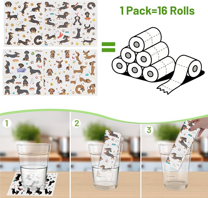 Dachshund Dog Gifts Swedish Dishcloths, 6 Pack Swedish Dish Cloths - Image 3