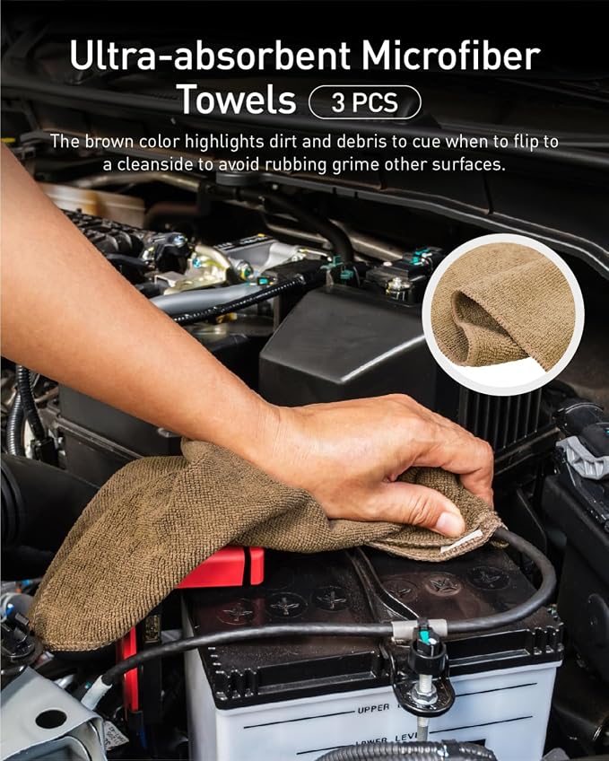 Fantasticlean 9PCS Car Interior Detailing Set, Microfiber Cloth & Applicator - Image 5