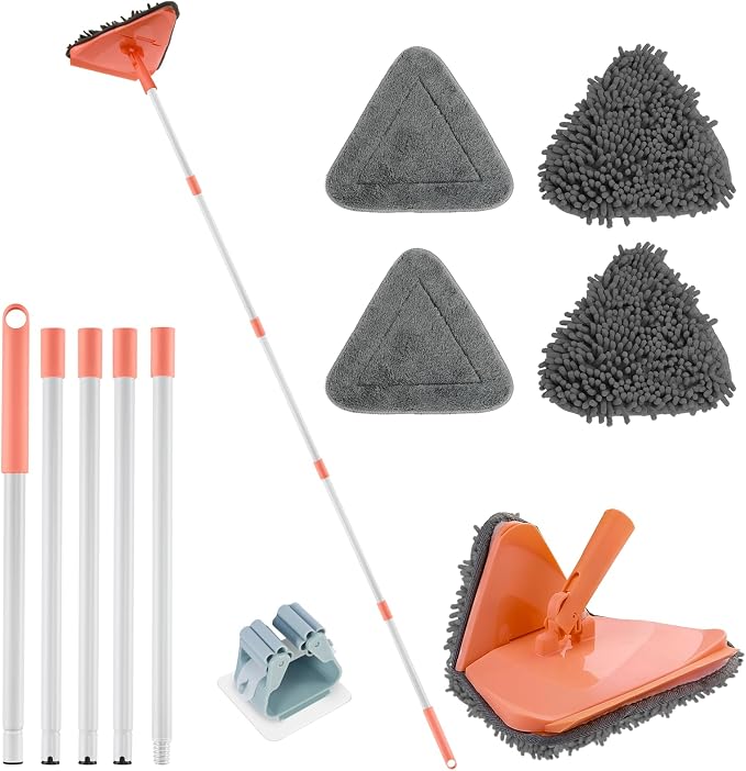 Wall Cleaner Triangle Mop with 82'' Long Handle by RONSUNG
