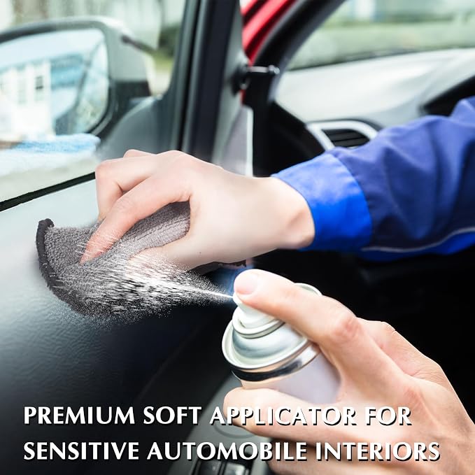 Mudder 8 Pcs Car Interior Scrubbing Sponge 5'' x 3'' Fiber Car Wax Applicator - Image 7
