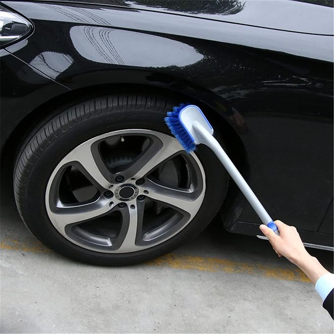 Car Tire Cleaning Brush Long Handle Wheel Brush Exhaust Pipe Cleaning Brush - Image 6