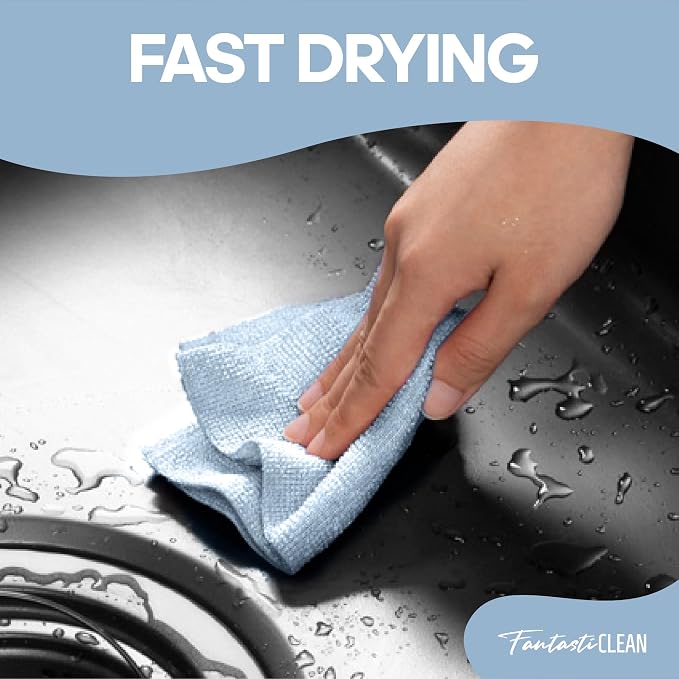 Fantasticlean Microfiber Cleaning Cloth Roll -60 Pack, Tear Away Paperless - Image 5