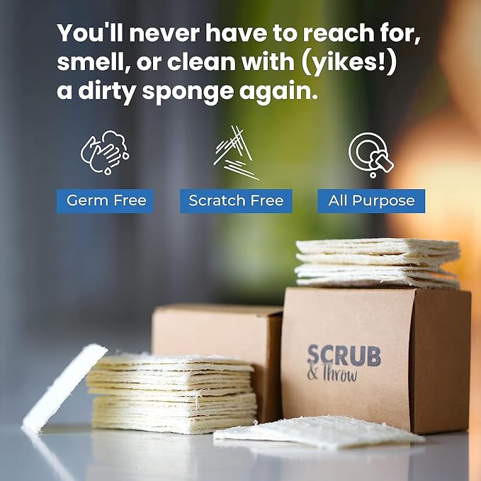 Scrub & Throw Scrub Sponges, Eco-Friendly, All-Purpose Household Natural Loofah - Image 5