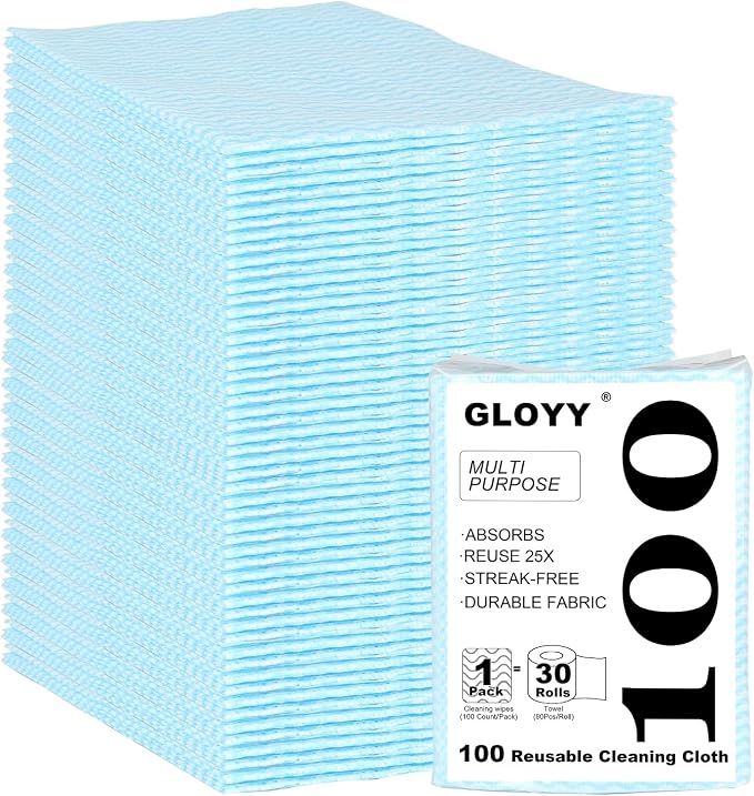Disposable Dish Cloth and Cleaning Handi Wipes, Bathroom and Windows by GLOYY