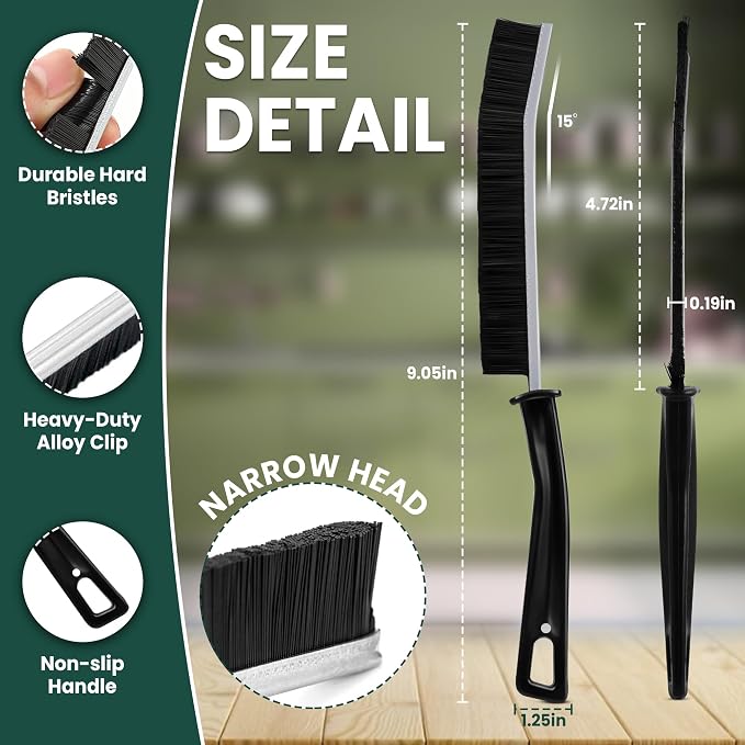 Crevice Cleaning Brush Set – 6Pcs Hard Bristle Cleaning Tools - Image 2