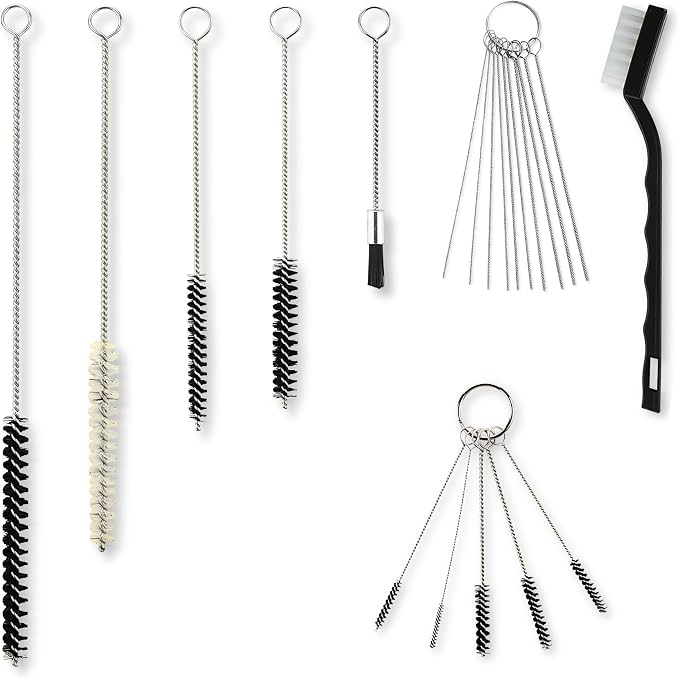 17 Piece Nylon Mini Cleaning Brush Set by DiamondShine