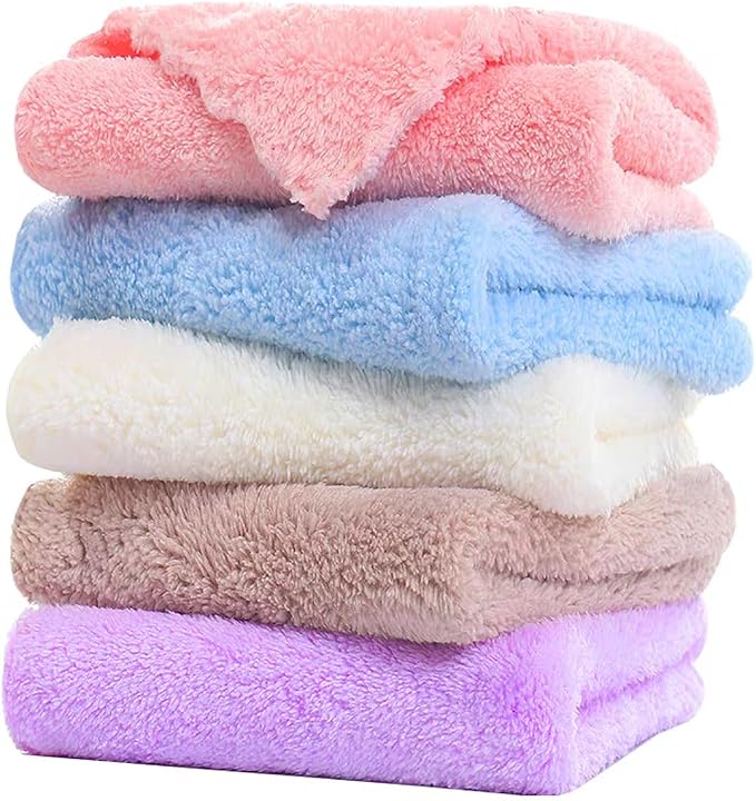 Microfiber Washcloths 5 Pack 29.5" x 13.8" Soft Feel Fingertip Towels quick by Unknown