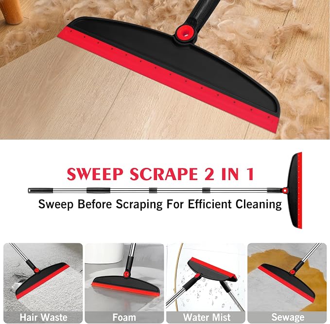 Multifunction Magic Broom, 54 Inch Adjustable Long Handle Silicone Floor - Image 3